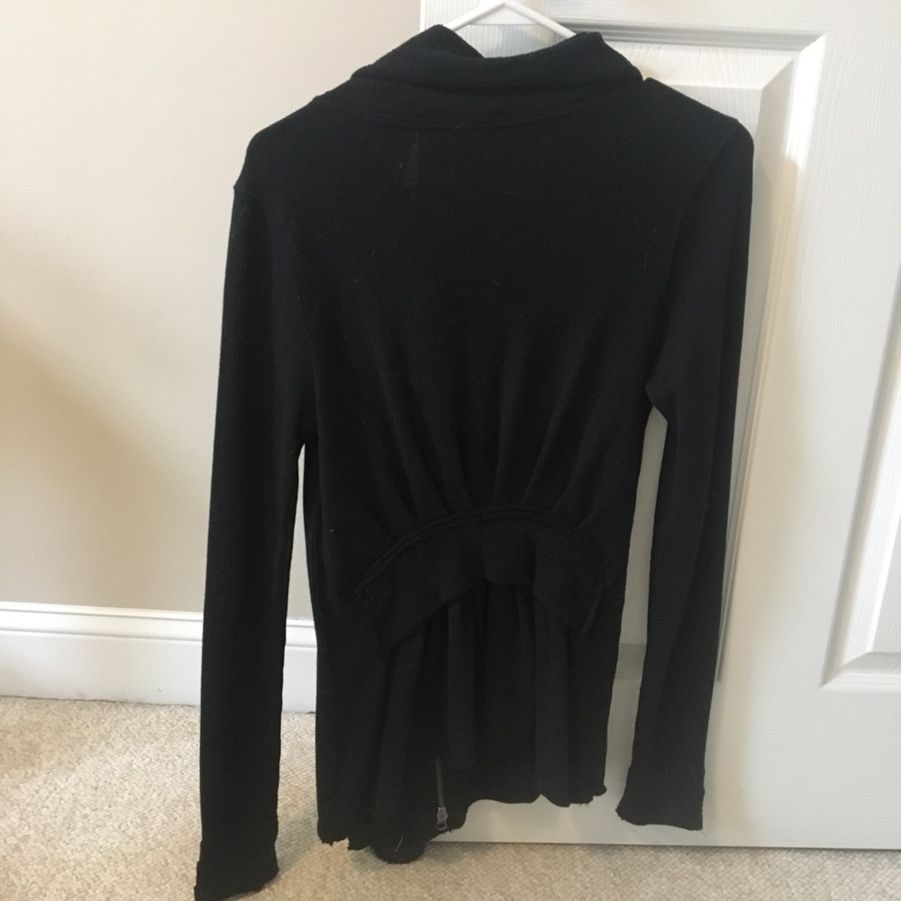 Free People Zip-Up Ruffle Sweatshirt - Picture 3 of 3